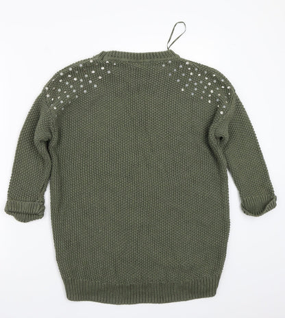 Topshop Womens Green   Pullover Jumper Size 6