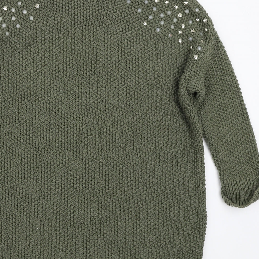 Topshop Womens Green   Pullover Jumper Size 6