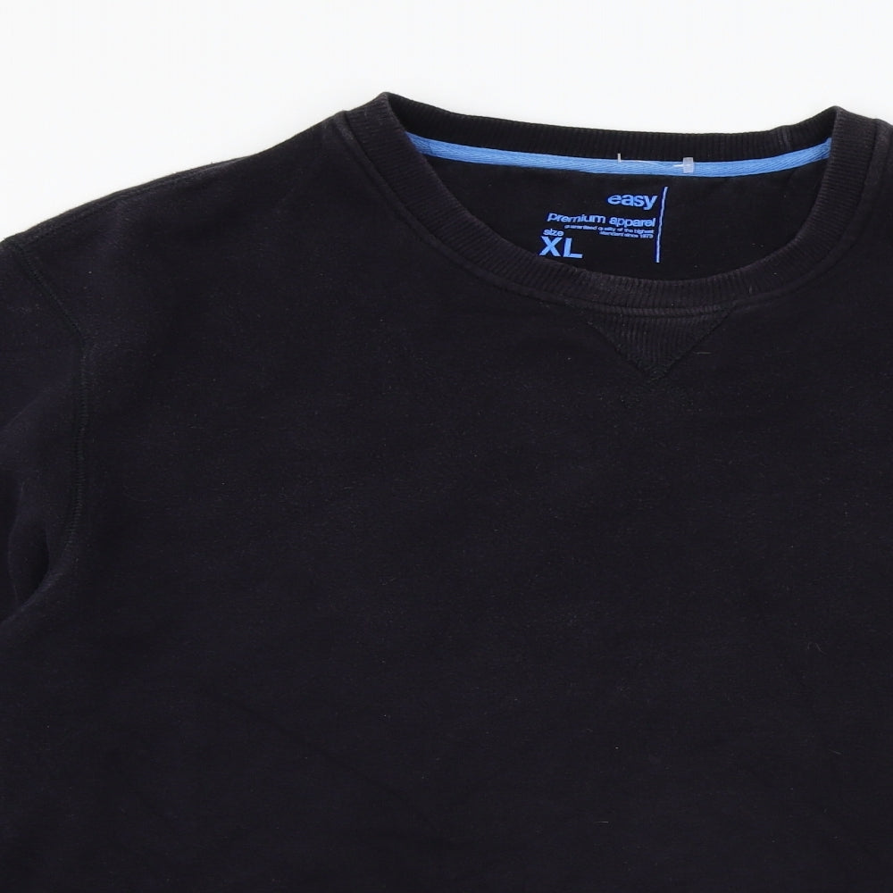 Easy Mens Black   Pullover Jumper Size XL