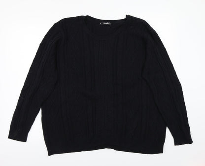 cassiopeia Mens Black   Pullover Jumper Size M