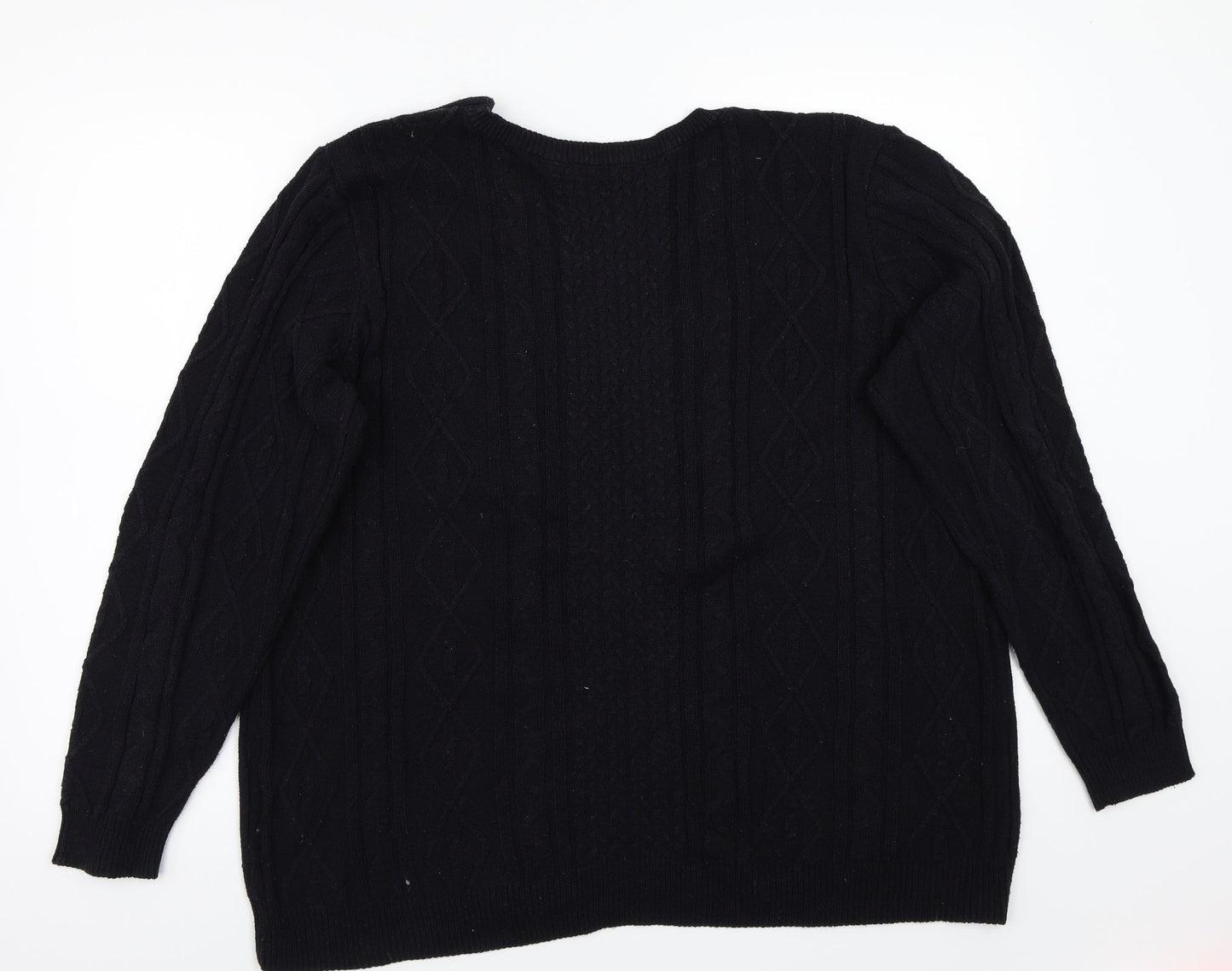cassiopeia Mens Black   Pullover Jumper Size M