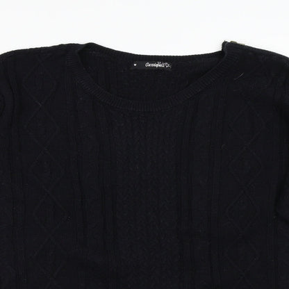 cassiopeia Mens Black   Pullover Jumper Size M
