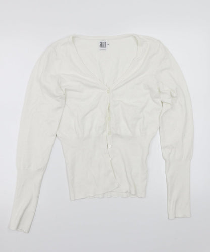 Saint Tropez Clothing Womens White   Cardigan Jumper Size M