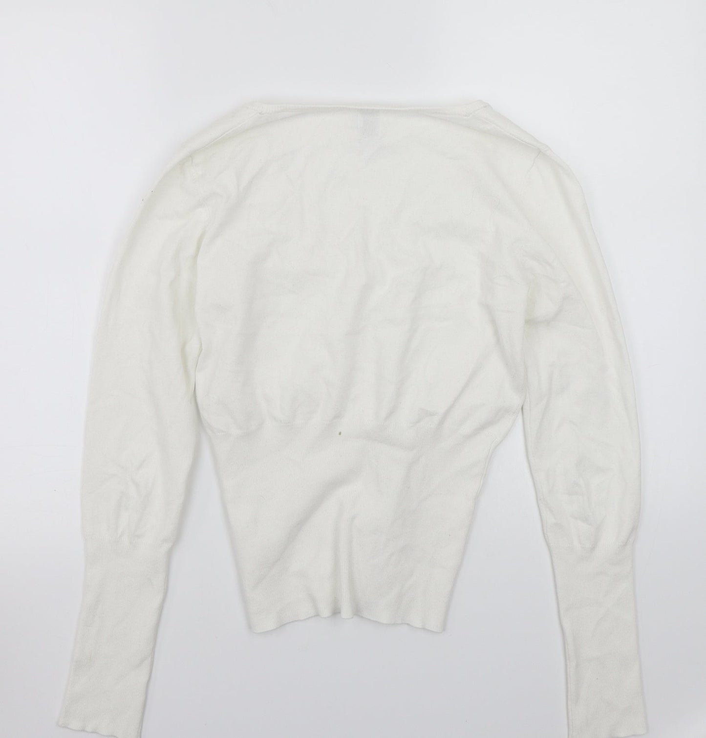 Saint Tropez Clothing Womens White   Cardigan Jumper Size M