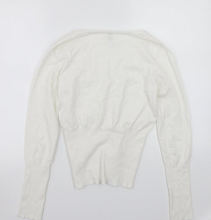Saint Tropez Clothing Womens White   Cardigan Jumper Size M