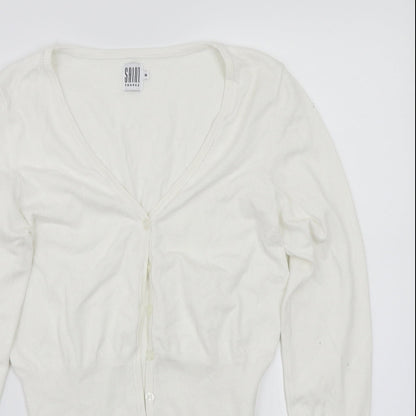 Saint Tropez Clothing Womens White   Cardigan Jumper Size M