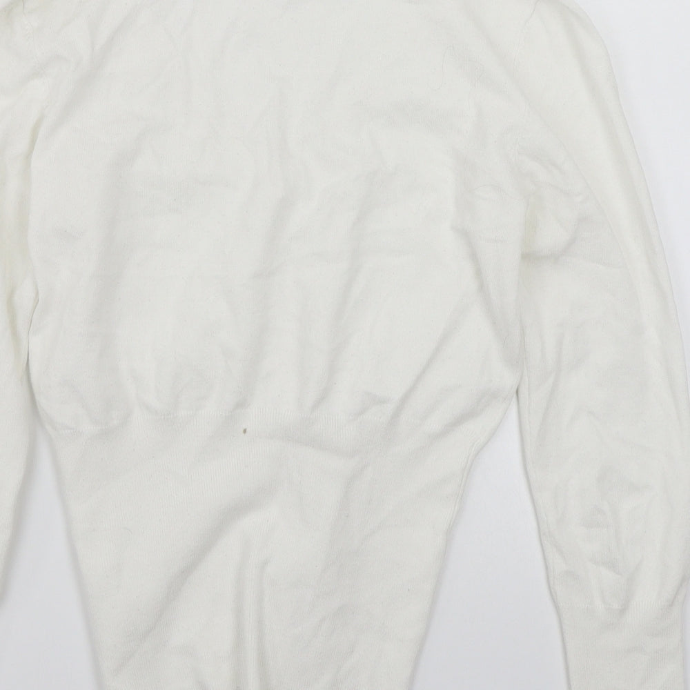 Saint Tropez Clothing Womens White   Cardigan Jumper Size M