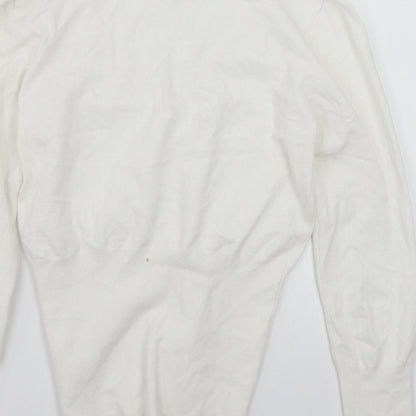 Saint Tropez Clothing Womens White   Cardigan Jumper Size M