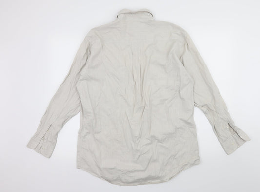 Associates Mens Grey    Button-Up Size 15.5