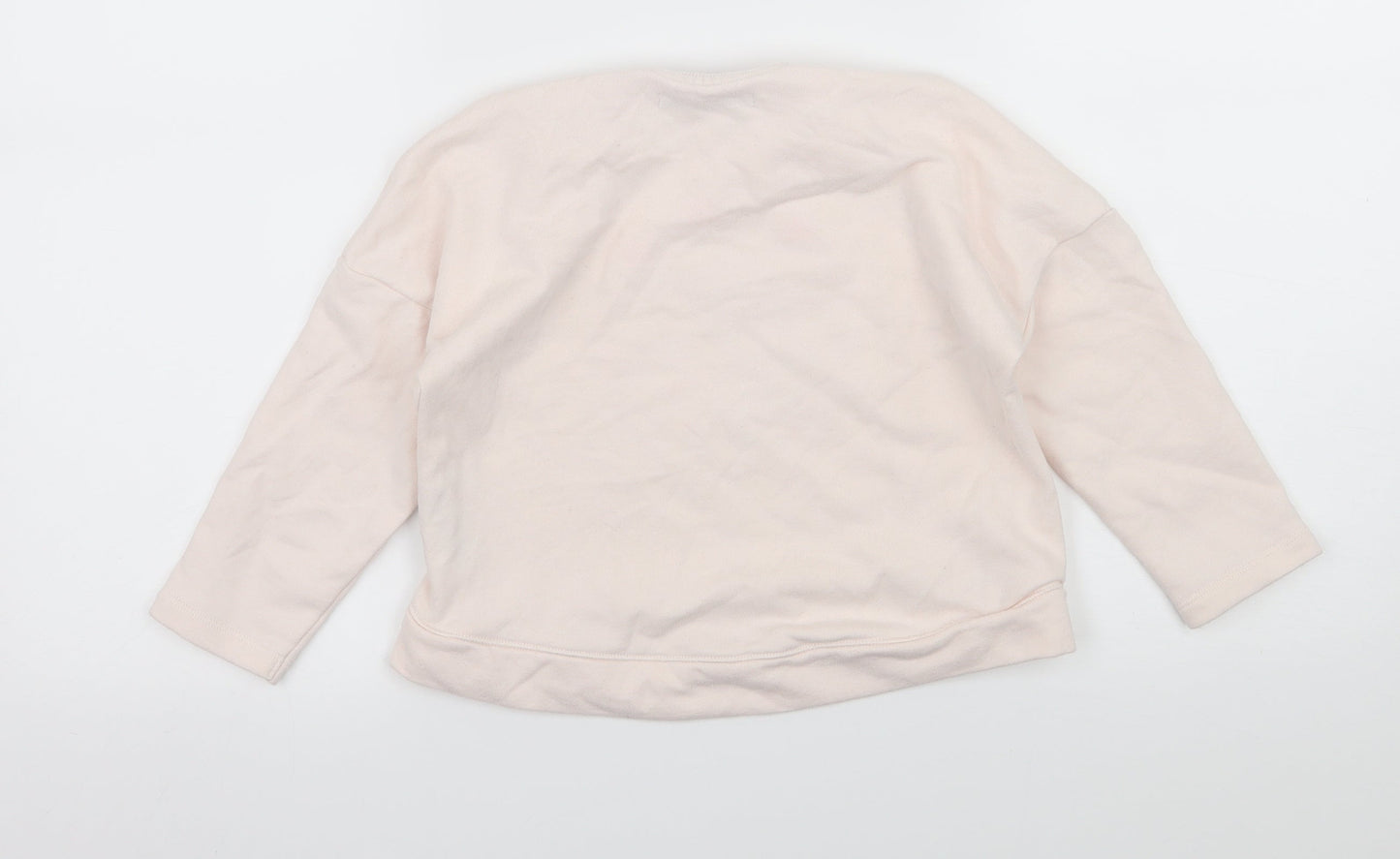 Marks and Spencer Girls Pink  Jersey Pullover Sweatshirt Size 4-5 Years  - Cactus