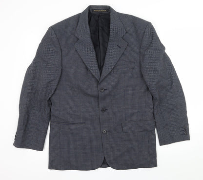 Mens UK Size M St Michael Regular Blue Suit Jacket