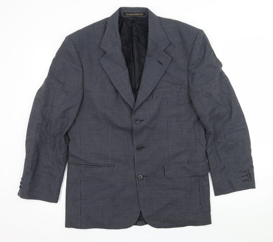 Mens UK Size M St Michael Regular Blue Suit Jacket