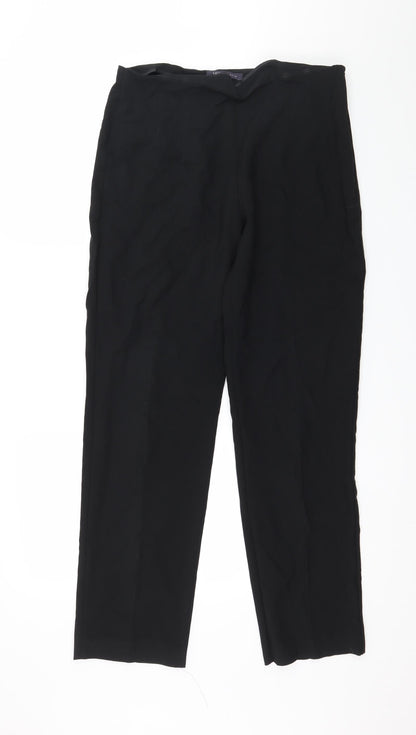 Womens UK Size 12 Marks and Spencer Regular Fit  Black Trousers