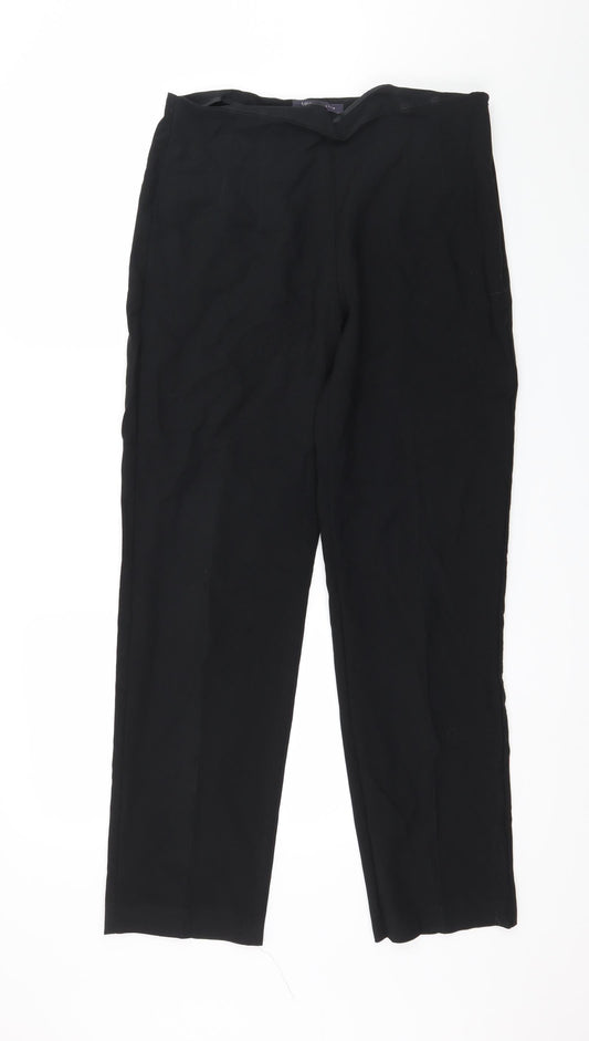 Womens UK Size 12 Marks and Spencer Regular Fit  Black Trousers
