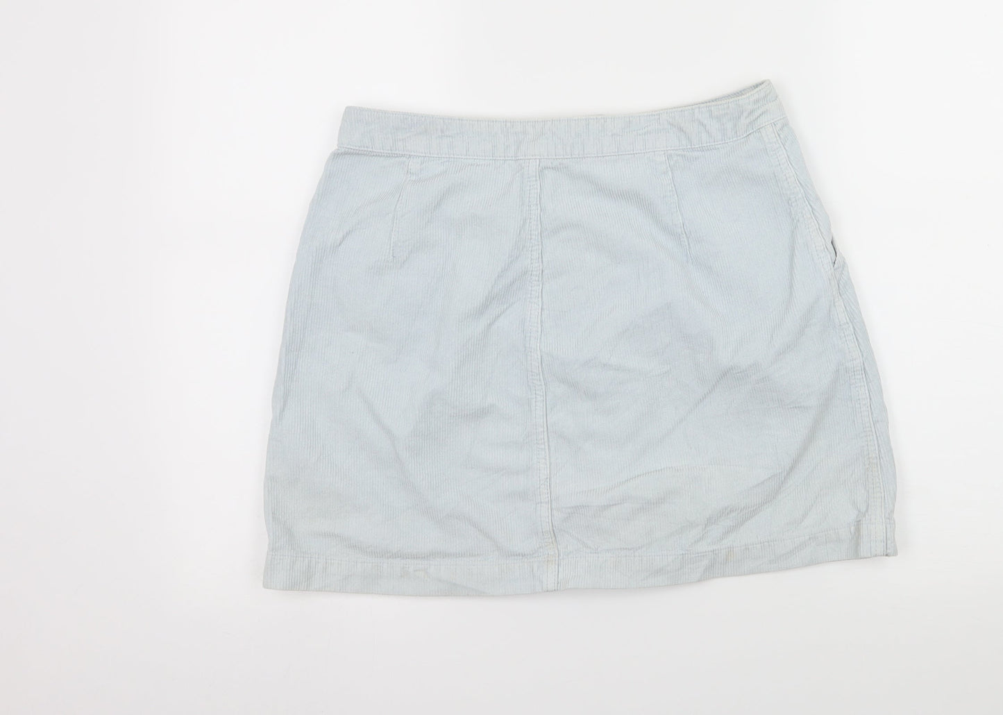 Topshp Womens Blue  Corduroy A-Line Skirt Size 30 in