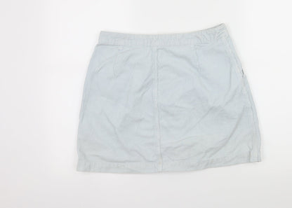 Topshp Womens Blue  Corduroy A-Line Skirt Size 30 in