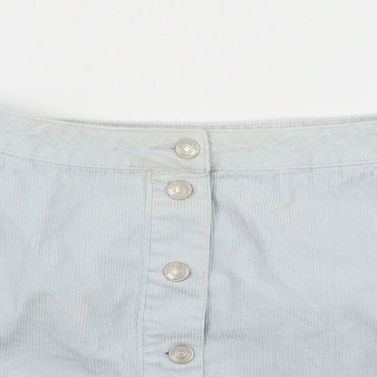 Topshp Womens Blue  Corduroy A-Line Skirt Size 30 in