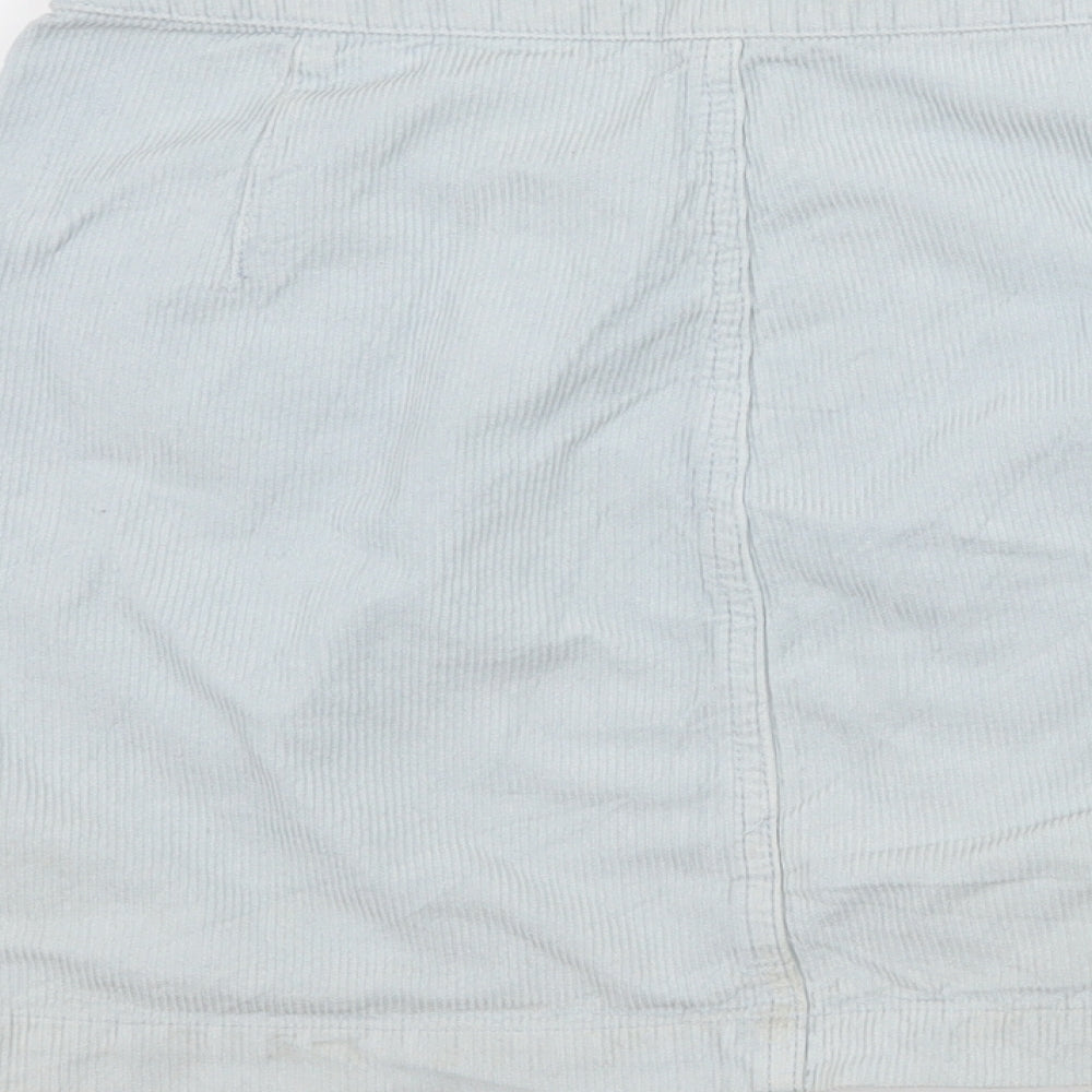 Topshp Womens Blue  Corduroy A-Line Skirt Size 30 in