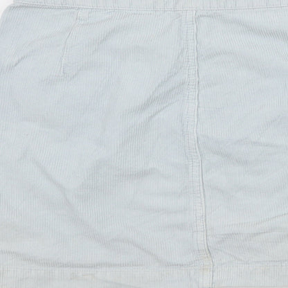 Topshp Womens Blue  Corduroy A-Line Skirt Size 30 in
