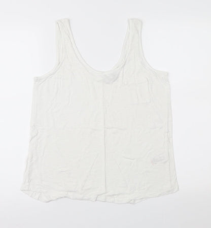 NEXT Womens White   Basic Tank Size 14