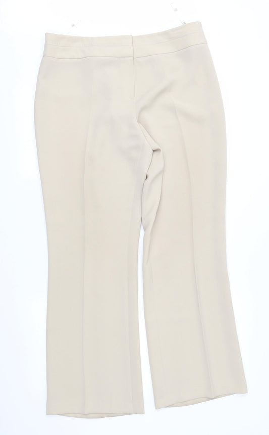 Womens UK Size 34 in NEXT Regular Fit  Beige Trousers