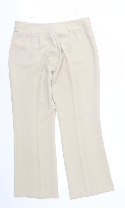 Womens UK Size 34 in NEXT Regular Fit  Beige Trousers