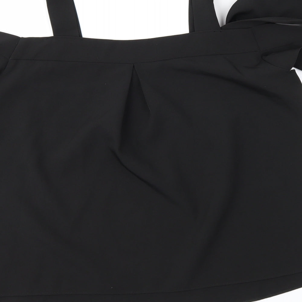 Womens UK Size 8 Topshop Black Basic Blouse