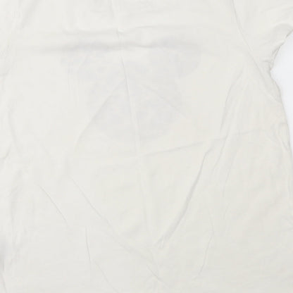 Womens UK Size S H&M Ivory Basic T-Shirt