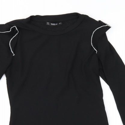 SheIn Womens Black   Basic Blouse Size S