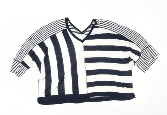 NEXT Womens Blue Striped  Pullover Jumper Size M