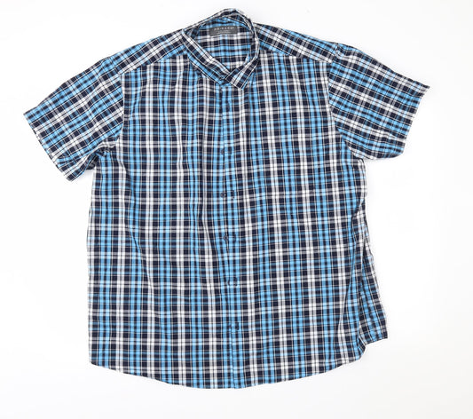 Primark Mens Blue Check   Button-Up Size 2XL