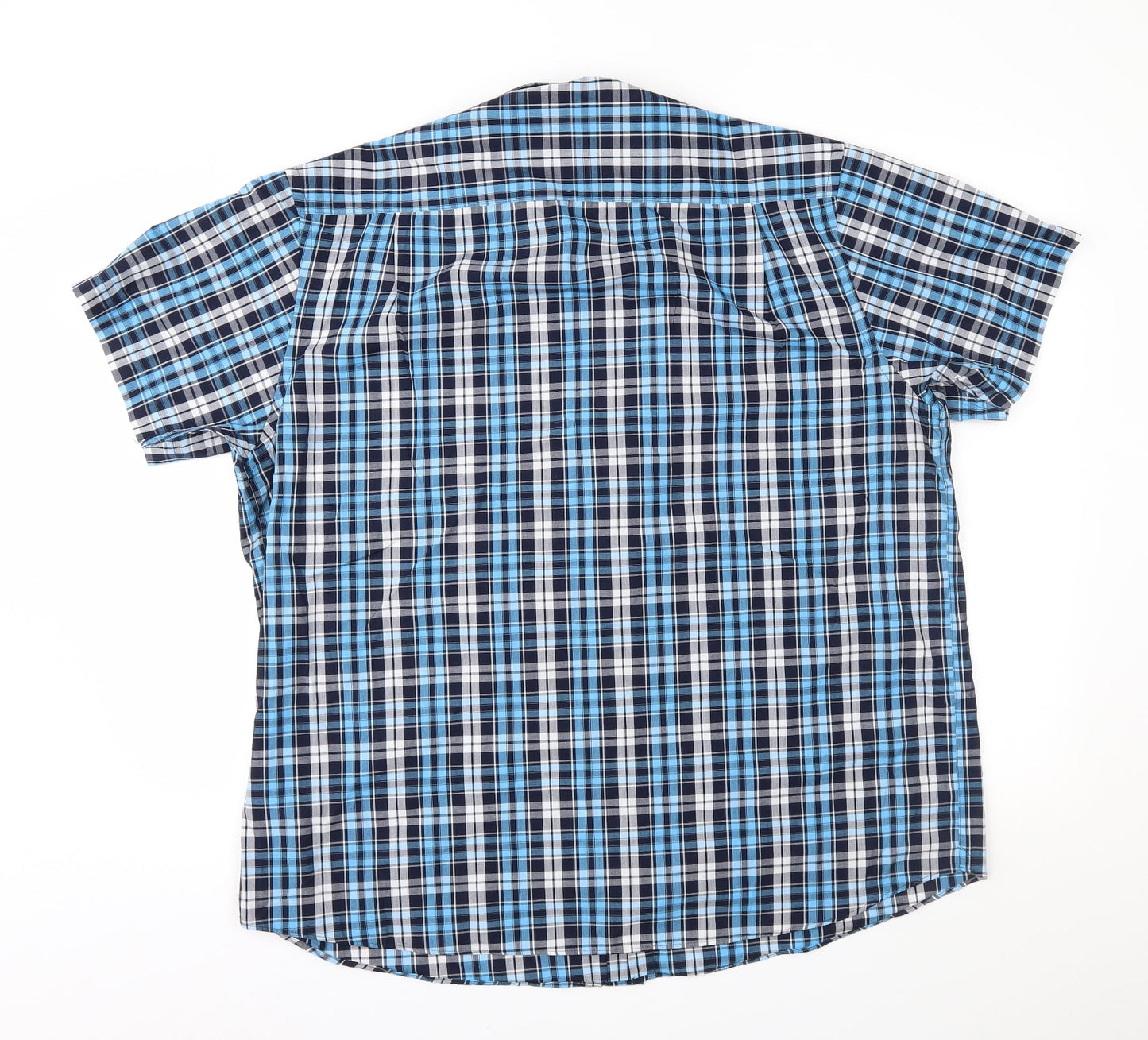 Primark Mens Blue Check   Button-Up Size 2XL