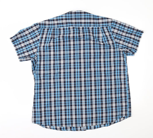 Primark Mens Blue Check   Button-Up Size 2XL