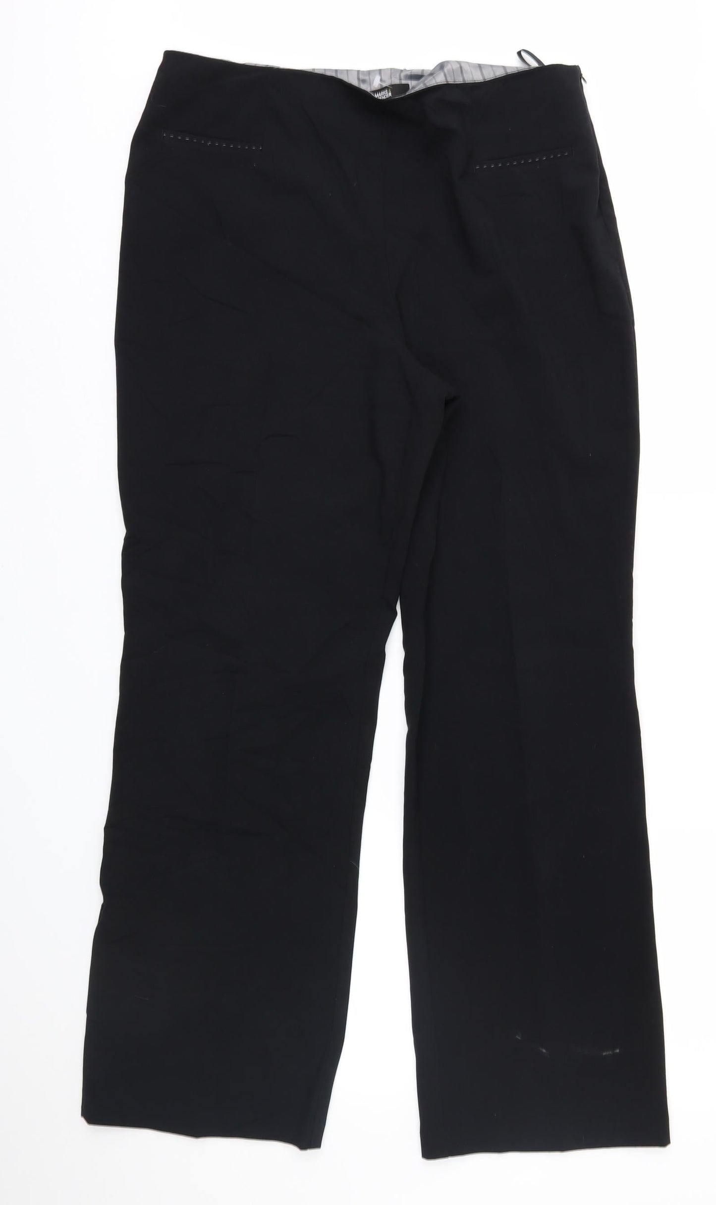 Womens UK Size 14 Marks and Spencer Regular Fit  Black Trousers