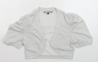 Red Herring Womens Silver  Knit Cardigan Jumper Size 12