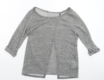 Preworn Womens Silver  Knit Pullover Jumper Size 12