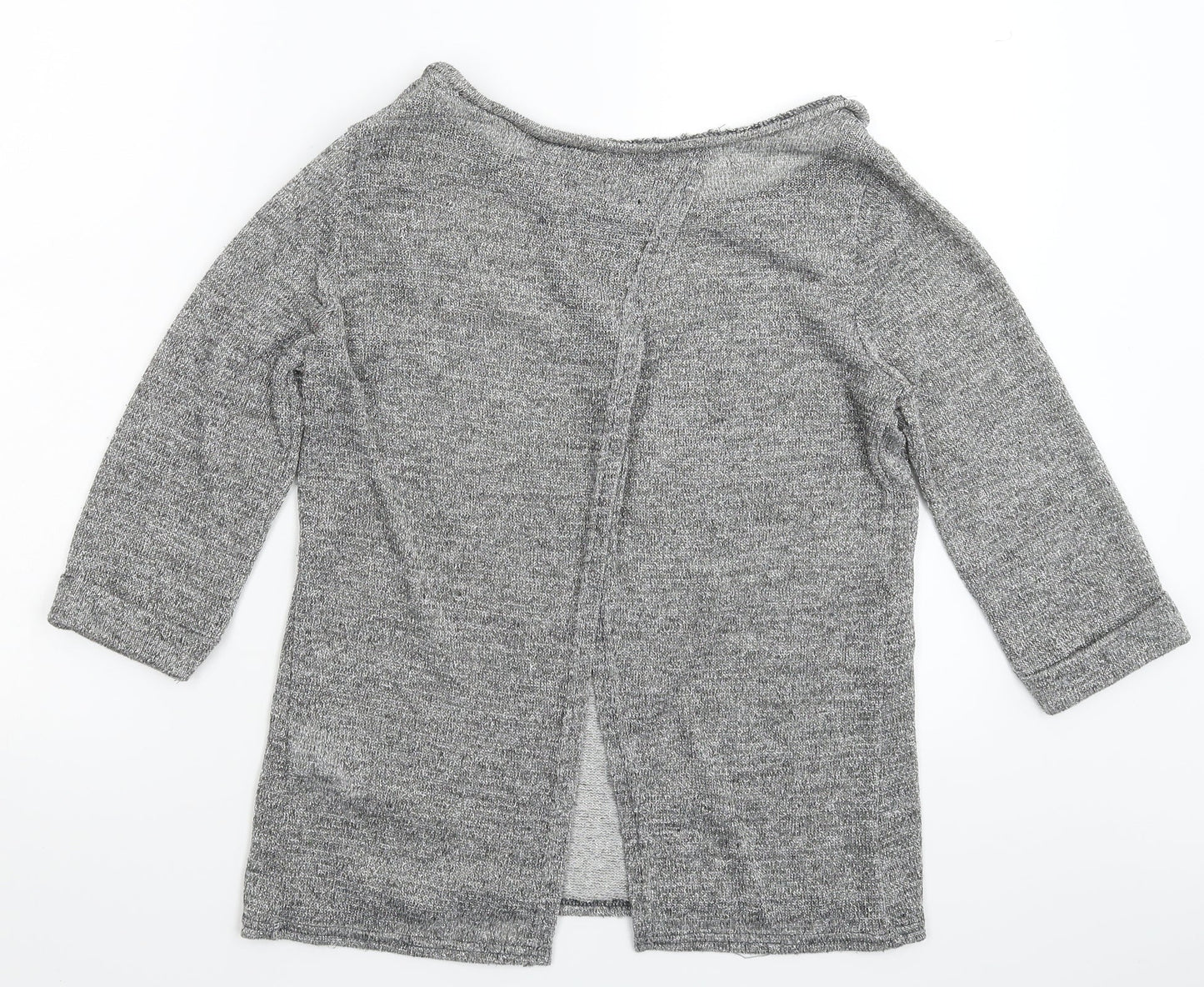 Preworn Womens Silver  Knit Pullover Jumper Size 12