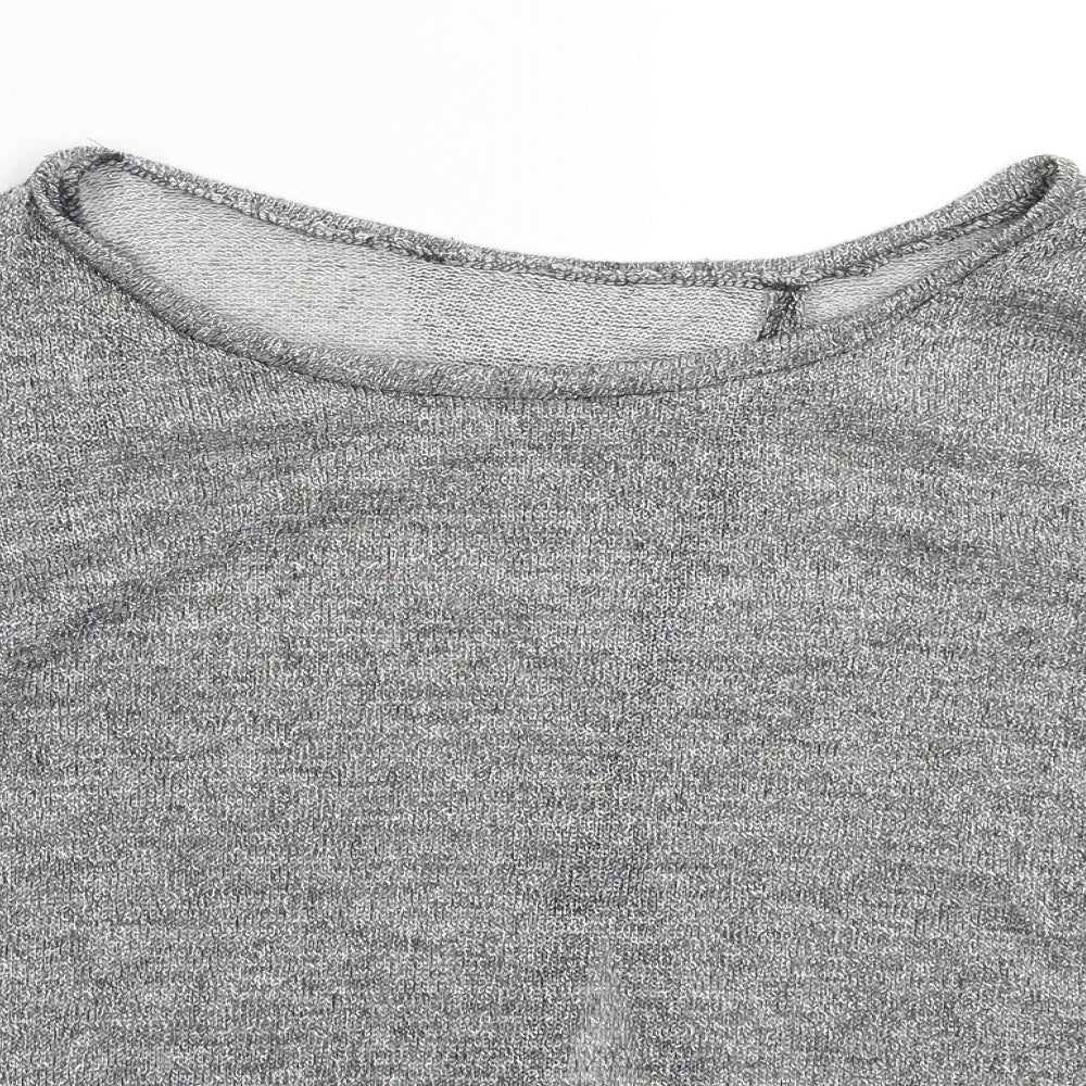 Preworn Womens Silver  Knit Pullover Jumper Size 12