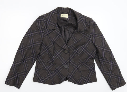 Minuet Womens Grey Check  Jacket Suit Jacket Size 14