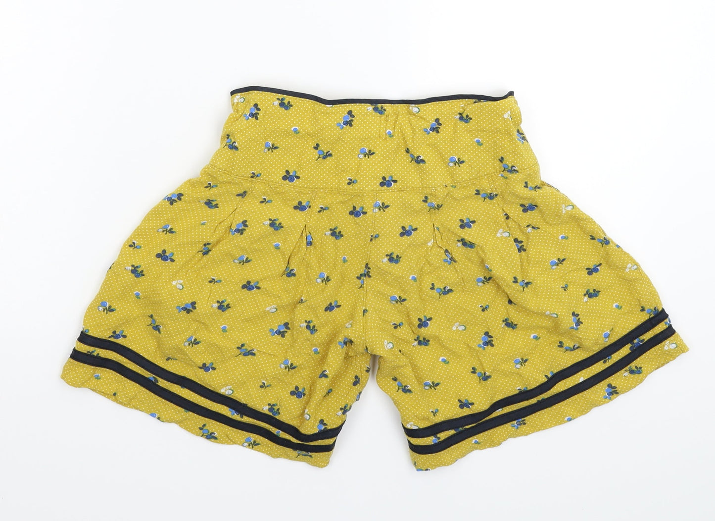 NEXT Girls Yellow Floral  Bermuda Shorts Size 7 Years
