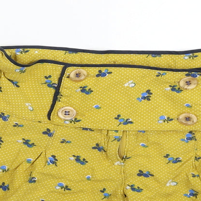 NEXT Girls Yellow Floral  Bermuda Shorts Size 7 Years