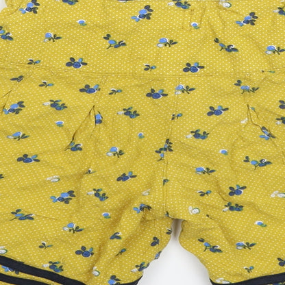 NEXT Girls Yellow Floral  Bermuda Shorts Size 7 Years