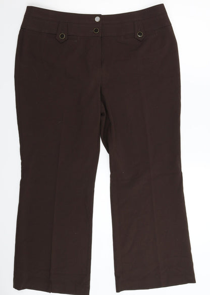 Marks and Spencer Womens Grey   Dress Pants Trousers Size 16 L29 in