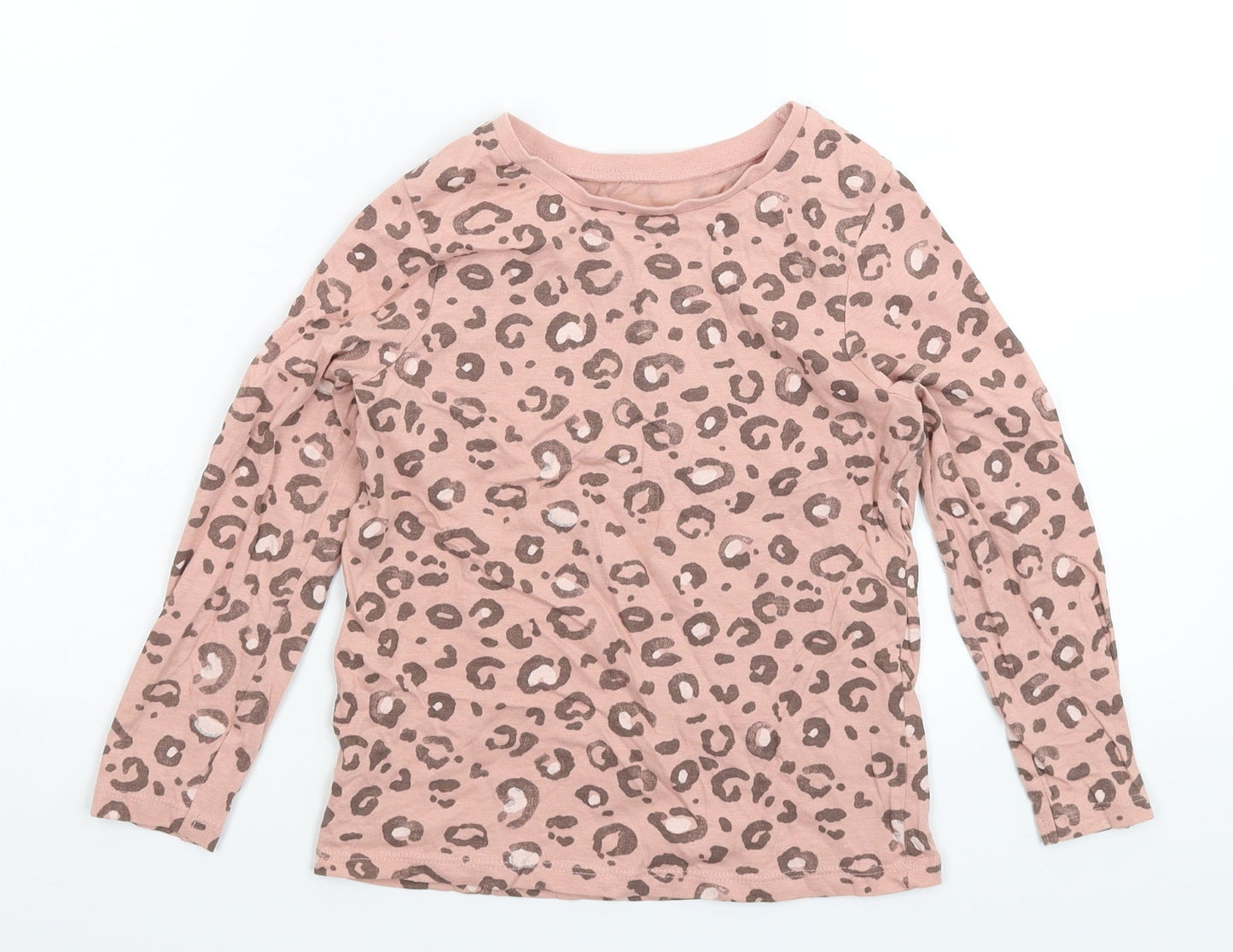 George Boys Pink Animal Print  Basic T-Shirt Size 5-6 Years
