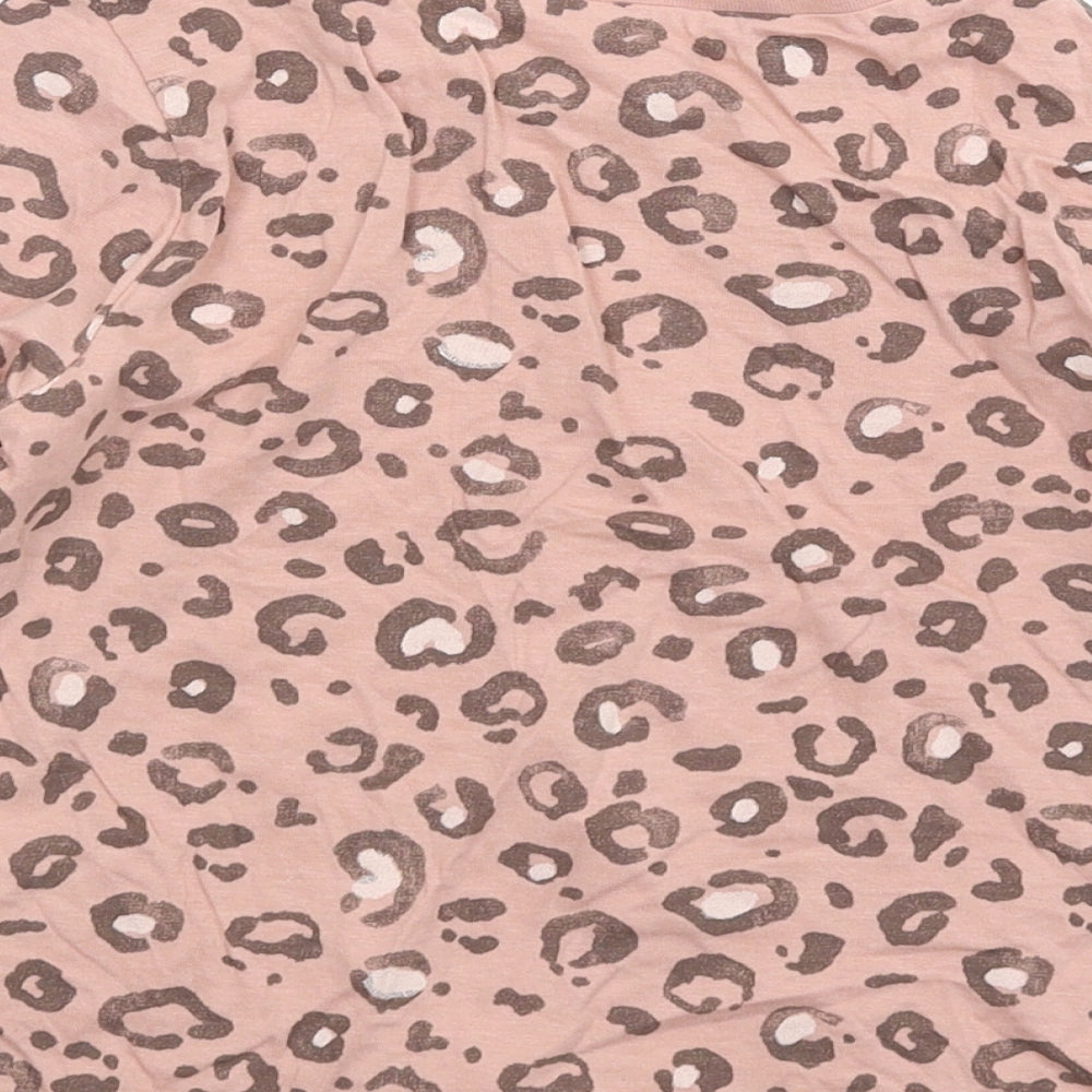 George Boys Pink Animal Print  Basic T-Shirt Size 5-6 Years