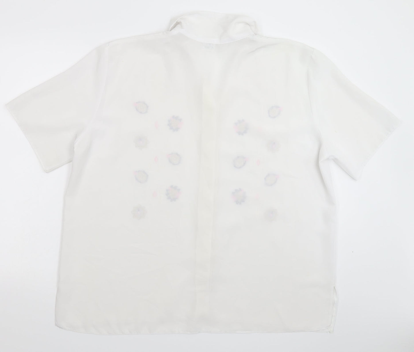 Womens UK Size 20 Preworn White Basic Button-Up
