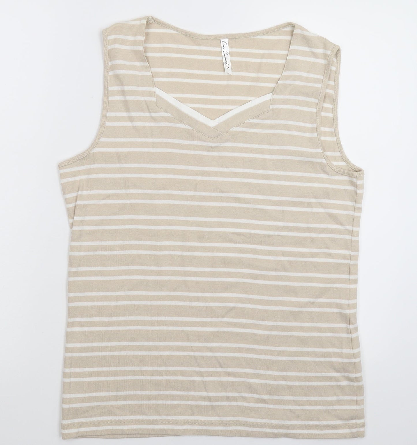 Womens UK Size M BM Grey Basic Tank