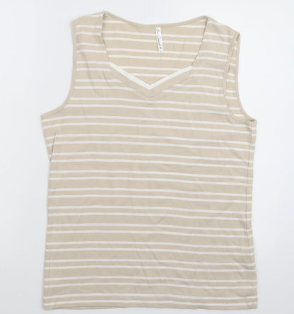 Womens UK Size M BM Grey Basic Tank