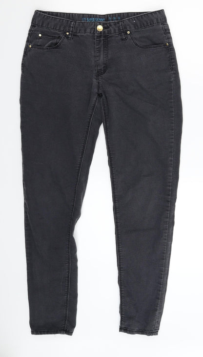 Denim & Co. Womens Grey  Denim Skinny Jeans Size 10 L29 in