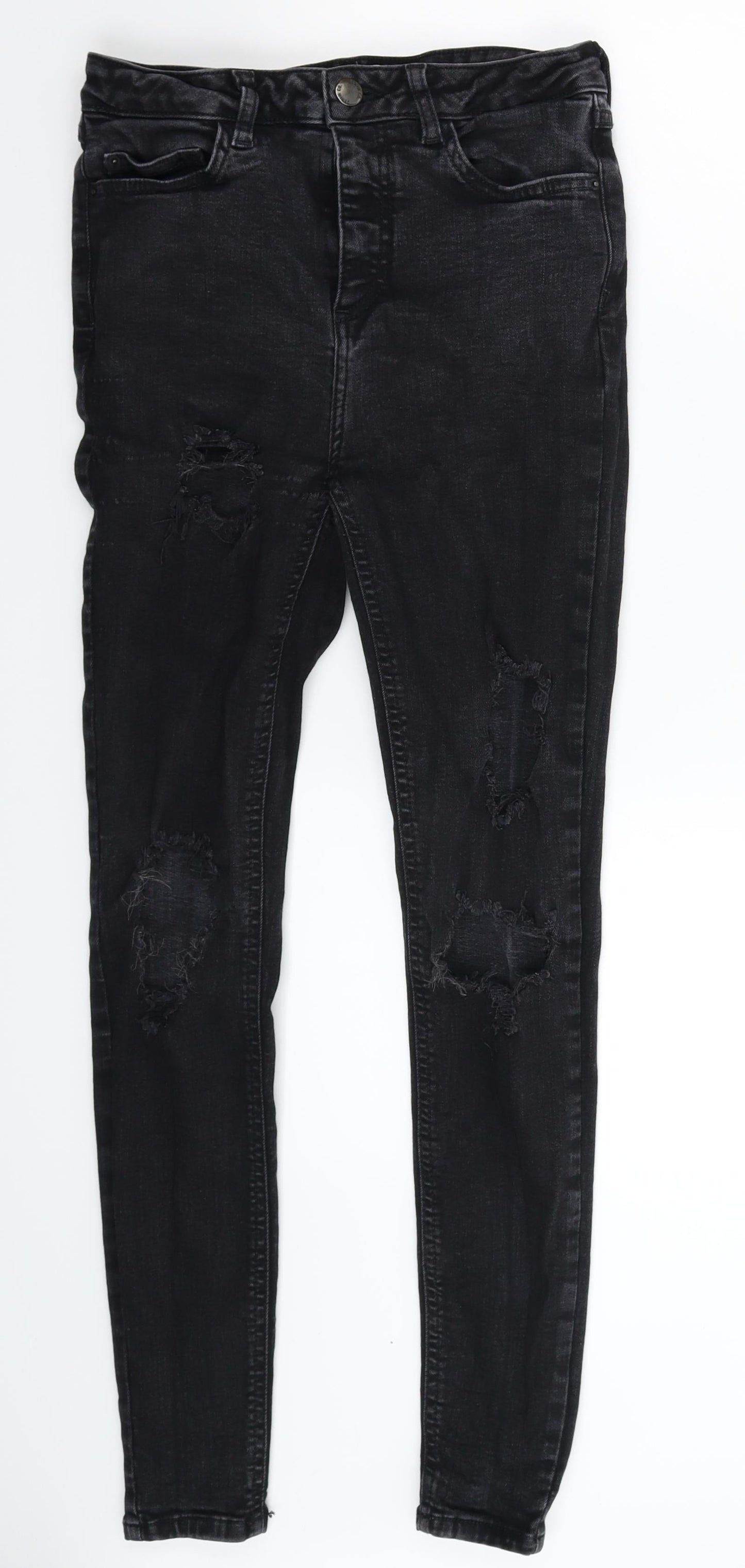 Denim & Co. Womens Black  Denim Skinny Jeans Size 10 L27 in